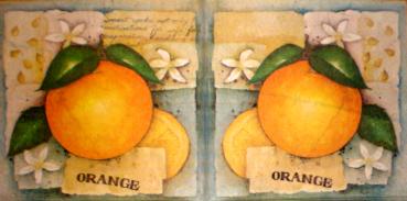 042 Lemons,  Oranges - 3-ply - 35x35cm
